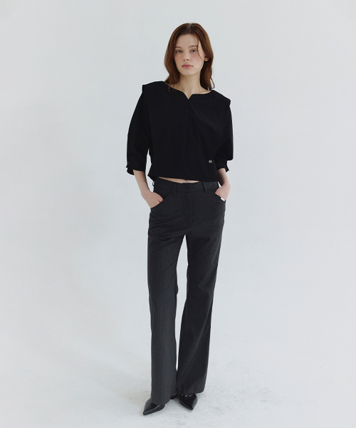 MICANE(ミケーネ)の「ベスストライプセミフレアスラックス(スラックス・レディース・ブラック/チャコール・X-SMALL/SMALL/MEDIUM/LARGE/X-LARGE/XX-LARGE)」の13枚目の写真