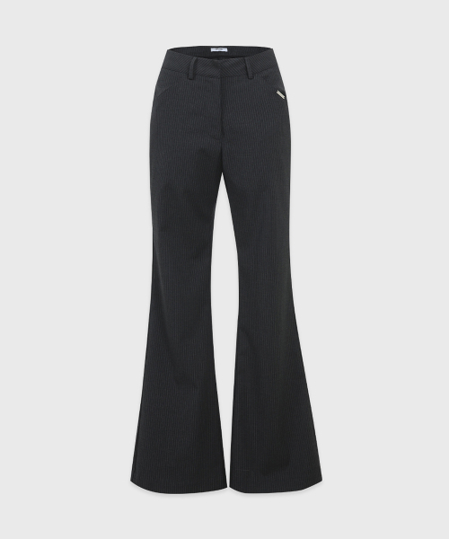 MICANE(ミケーネ)の「ベスストライプセミフレアスラックス(スラックス・レディース・ブラック/チャコール・X-SMALL/SMALL/MEDIUM/LARGE/X-LARGE/XX-LARGE)」の11枚目の写真