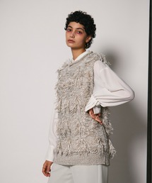 VERSEAU（ヴェルソー）の「【 VERSEAU / ヴェルソー 】サマーヤーンフリンジベスト　23810204　JON（ベスト）」