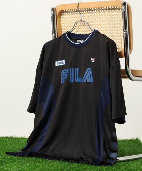FILA スポーツウェア Mサイズ 青系/黒 FILA HERITAGE SEGA Tシャツ 半袖（Tシャツ/カットソー）｜FILA