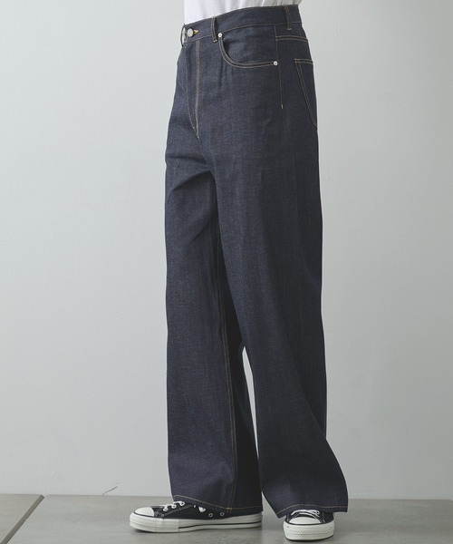 FACCIES(ファチーズ)の「【FACCIES/ファッチーズ】RIGID LIGHT OZ DENIME BAGGY PANTS(デニムパンツ・メンズ・インディゴブルー・2/1)」の3枚目の写真