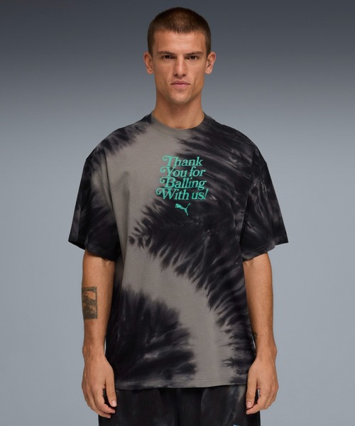 PUMA Mens Баскетбол баскетбол All Day Lotide короткий рукав T-shirt IIII