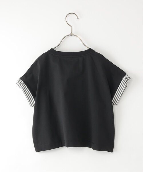 ikka（イッカ）の「【セットアップ対応】冷感メッシュ袖リボンゆるプルオーバー（120~160cm）（Tシャツ/カットソー・キッズ・ブラック/ライトブルー・140/130/160/150/120）」の5枚目の写真