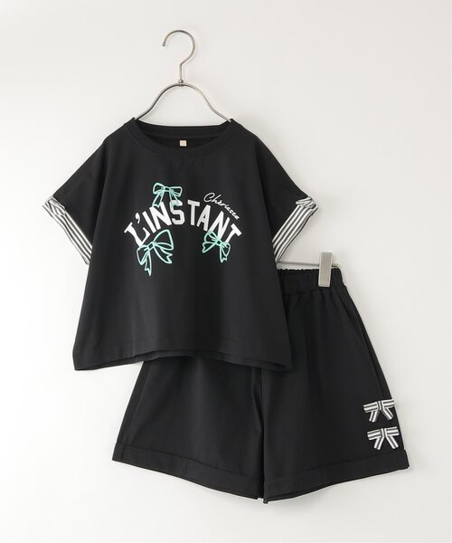 ikka（イッカ）の「【セットアップ対応】冷感メッシュ袖リボンゆるプルオーバー（120~160cm）（Tシャツ/カットソー・キッズ・ブラック/ライトブルー・140/130/160/150/120）」の13枚目の写真