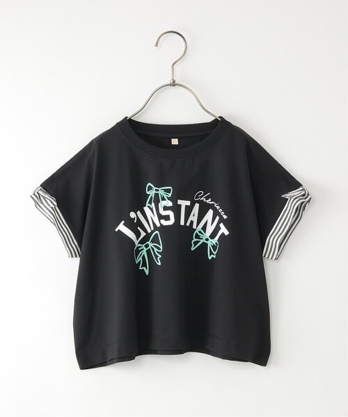 ikka（イッカ）の「【セットアップ対応】冷感メッシュ袖リボンゆるプルオーバー（120~160cm）（Tシャツ/カットソー・キッズ・ブラック/ライトブルー・140/130/160/150/120）」の17枚目の写真