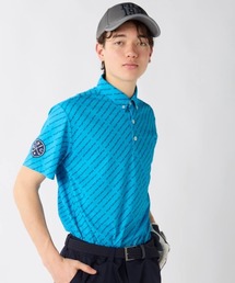 【FILA GOLF:フィラゴルフ】総柄半袖シャツ 吸汗速乾 UVカット ゴルフ
