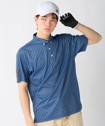 【FILA GOLF:フィラゴルフ】総柄半袖シャツ　吸汗速乾　UVカット　ゴルフ
