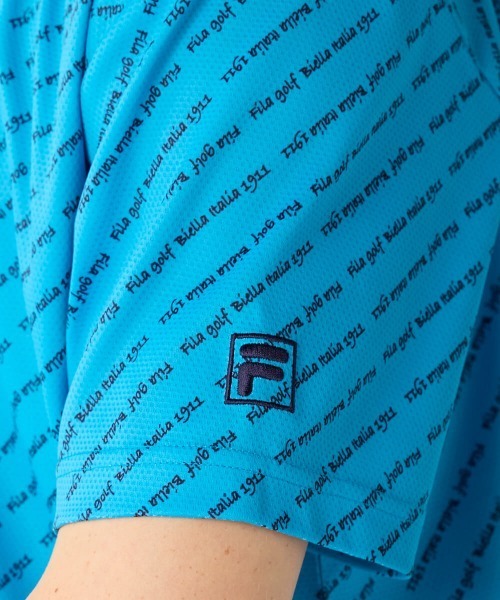 FILA GOLF(フィラゴルフ )の「【FILA GOLF:フィラゴルフ】総柄半袖シャツ 吸汗速乾 UVカット ゴルフ(シャツ/ブラウス・メンズ・その他27/ターコイズブルー/ホワイト/ネイビー・XX-LARGE/X-LARGE/LARGE/MEDIUM)」の8枚目の写真