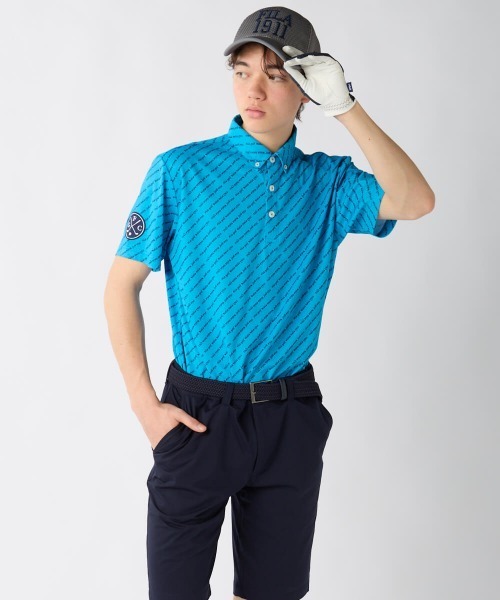 FILA GOLF(フィラゴルフ )の「【FILA GOLF:フィラゴルフ】総柄半袖シャツ 吸汗速乾 UVカット ゴルフ(シャツ/ブラウス・メンズ・その他27/ターコイズブルー/ホワイト/ネイビー・XX-LARGE/X-LARGE/LARGE/MEDIUM)」の12枚目の写真
