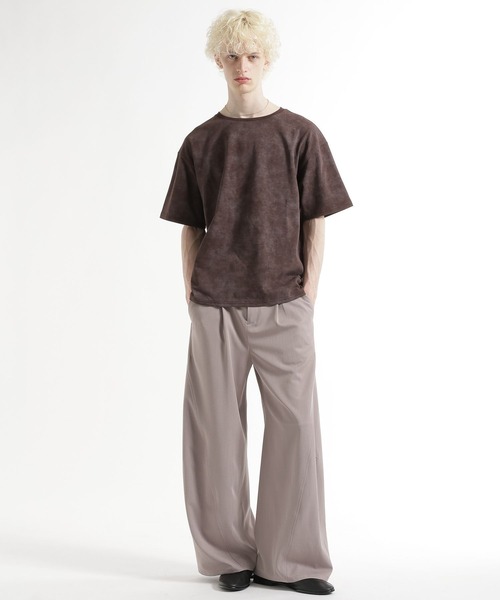 HARE（ハレ）の「ピグメントバッグフラワーカット(HARE)（Tシャツ/カットソー・メンズ・グレー/ブラック/ブラウン/パープル/ブルー・SMALL/MEDIUM）」の10枚目の写真