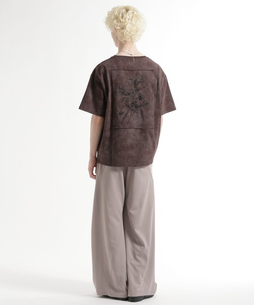 HARE（ハレ）の「ピグメントバッグフラワーカット(HARE)（Tシャツ/カットソー・メンズ・グレー/ブラック/ブラウン/パープル/ブルー・SMALL/MEDIUM）」の11枚目の写真
