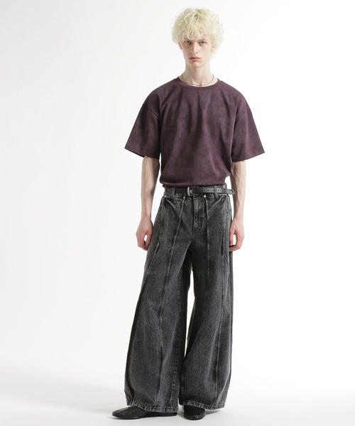 HARE（ハレ）の「ピグメントバッグフラワーカット(HARE)（Tシャツ/カットソー・メンズ・グレー/ブラック/ブラウン/パープル/ブルー・SMALL/MEDIUM）」の12枚目の写真
