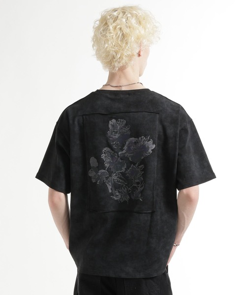 HARE（ハレ）の「ピグメントバッグフラワーカット(HARE)（Tシャツ/カットソー・メンズ・グレー/ブラック/ブラウン/パープル/ブルー・SMALL/MEDIUM）」の17枚目の写真