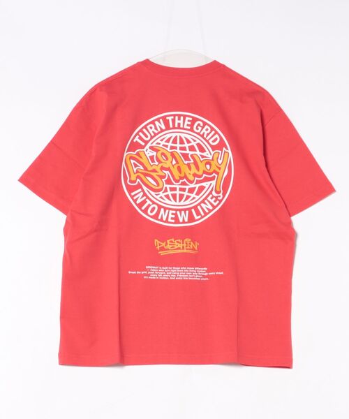 Right-on（ライトオン）の「Refurbish(リファービッシュ)【メンズ】ストリートグラフィック半袖Tシャツ（Tシャツ/カットソー・メンズ・ネイビー/イエロー/レッド/ホワイト/ブラック/オフホワイト・S/M/L/XL）」の8枚目の写真