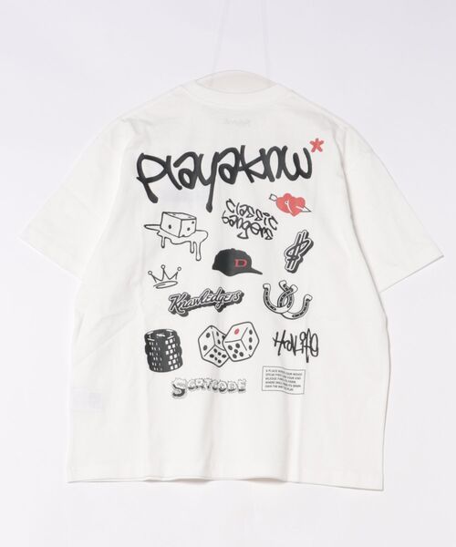 Right-on（ライトオン）の「Refurbish(リファービッシュ)【メンズ】ストリートグラフィック半袖Tシャツ（Tシャツ/カットソー・メンズ・ネイビー/イエロー/レッド/ホワイト/ブラック/オフホワイト・S/M/L/XL）」の10枚目の写真