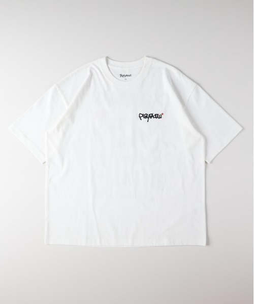 Right-on（ライトオン）の「Refurbish(リファービッシュ)【メンズ】ストリートグラフィック半袖Tシャツ（Tシャツ/カットソー・メンズ・ネイビー/イエロー/レッド/ホワイト/ブラック/オフホワイト・S/M/L/XL）」の21枚目の写真