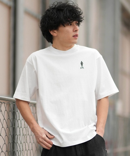girl(ガール)の「【ムラサキスポーツ限定】GIRL/ガール 半袖 Tシャツ ロゴ バックプリント GR26STM02(Tシャツ/カットソー・メンズ・ブラック/グレイッシュブルー/ホワイト・M/L/XL)」の7枚目の写真