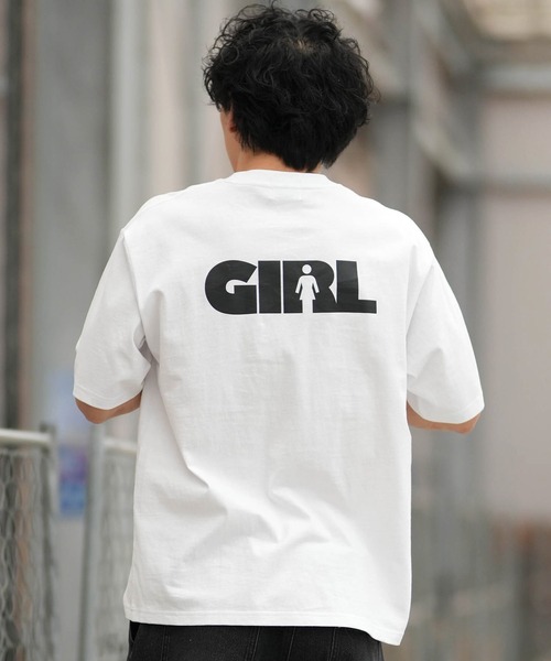 girl(ガール)の「【ムラサキスポーツ限定】GIRL/ガール 半袖 Tシャツ ロゴ バックプリント GR26STM02(Tシャツ/カットソー・メンズ・ブラック/グレイッシュブルー/ホワイト・M/L/XL)」の6枚目の写真