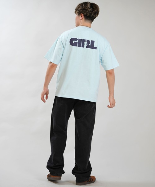 girl(ガール)の「【ムラサキスポーツ限定】GIRL/ガール 半袖 Tシャツ ロゴ バックプリント GR26STM02(Tシャツ/カットソー・メンズ・ブラック/グレイッシュブルー/ホワイト・M/L/XL)」の12枚目の写真