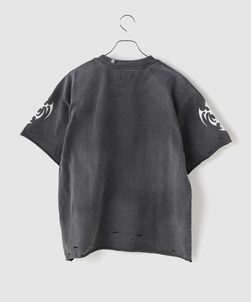SUPPLIER(サプライヤー)の「SUPPLIER / サプライヤー Distressed Pierced Tee V2(Tシャツ/カットソー・メンズ・ホワイト/ブラック・MEDIUM/LARGE)」の4枚目の写真