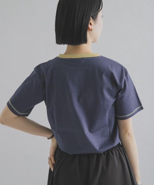 THE GOODLAND MARKET（ザグッドランドマーケット）の「ザ グッドランド マーケット　BOX RINGER  TEE（Tシャツ/カットソー・レディース・ホワイト系その他/ブルー系その他/イエロー系その他・2/1）」の15枚目の写真