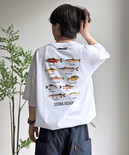 SIERRA DESIGNS（シェラデザイン）の「サカナT（Tシャツ/カットソー・メンズ・ホワイト系その他2/ホワイト/ホワイト系その他・MEDIUM/LARGE）」の3枚目の写真