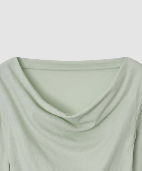 THE LILLE（ザ リル）の「Flow Cotton Drape T_Mint（Tシャツ/カットソー・レディース・その他・FREE）」の3枚目の写真