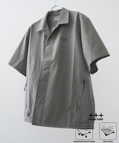 B.C STOCK(ベーセーストック)の「【吸水速乾&高通気性】FADE GRAPH POINT シャツ(シャツ/ブラウス・メンズ・グリーン系その他/チャコールグレー/ブラック/カーキ・MEDIUM/LARGE)」の4枚目の写真