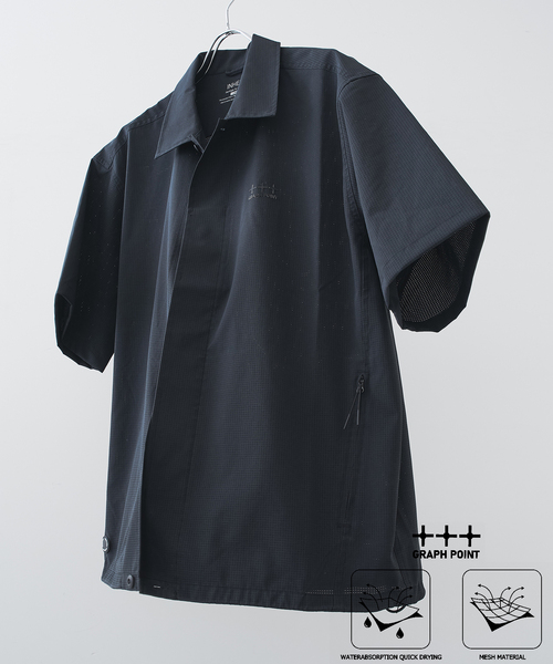 B.C STOCK(ベーセーストック)の「【吸水速乾&高通気性】FADE GRAPH POINT シャツ(シャツ/ブラウス・メンズ・グリーン系その他/チャコールグレー/ブラック/カーキ・MEDIUM/LARGE)」の2枚目の写真
