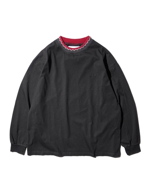 MAUI and Sons（マウイアンドサンズ）の「Maui & Sons / マウイアンドサンズ Spirit wave LS Tee 首リブ ジャガード ロングスリーブTシャツ（Tシャツ/カットソー・メンズ・ネイビー/オレンジ/ターコイズブルー/ブラック・SMALL/MEDIUM/LARGE）」の8枚目の写真