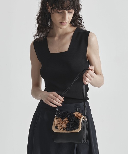TESSEN CREATION/テッセンクリエーション】FLAP BAG S(flower 