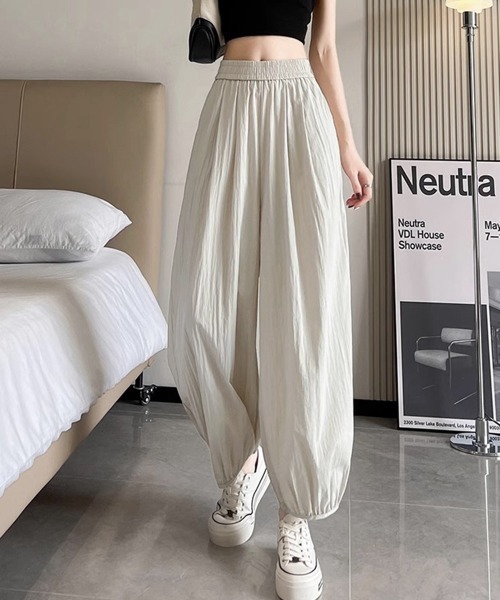 Miniministore(ミニミニストア)の「ワイドパンツ レディース バルーンパンツ(その他パンツ・レディース・ピンク/ブラック/ライトベージュ・FREE)」の4枚目の写真