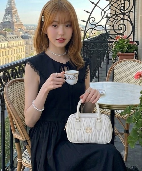 gossip！ロサンゼルス（ゴシップロサンゼルス）の「YUGA　フレンチヴィンテージ　ドールカラーワンピース（ワンピース・レディース・ブラック・M/L）」の8枚目の写真