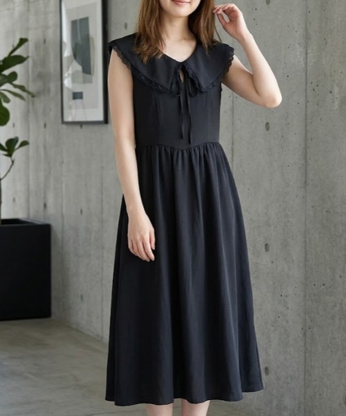 gossip！ロサンゼルス（ゴシップロサンゼルス）の「YUGA　フレンチヴィンテージ　ドールカラーワンピース（ワンピース・レディース・ブラック・M/L）」の4枚目の写真