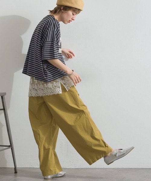 le colis(ルコリ)の「接触冷感 ボーダー 天竺 発泡ロゴ プリント ワイド Tシャツ(Tシャツ/カットソー・レディース・ホワイト系その他2/グリーン系その他/ホワイト系その他/グレー系その他・FREE)」の21枚目の写真