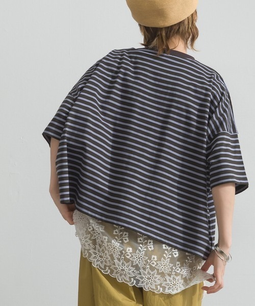 le colis(ルコリ)の「接触冷感 ボーダー 天竺 発泡ロゴ プリント ワイド Tシャツ(Tシャツ/カットソー・レディース・ホワイト系その他2/グリーン系その他/ホワイト系その他/グレー系その他・FREE)」の22枚目の写真