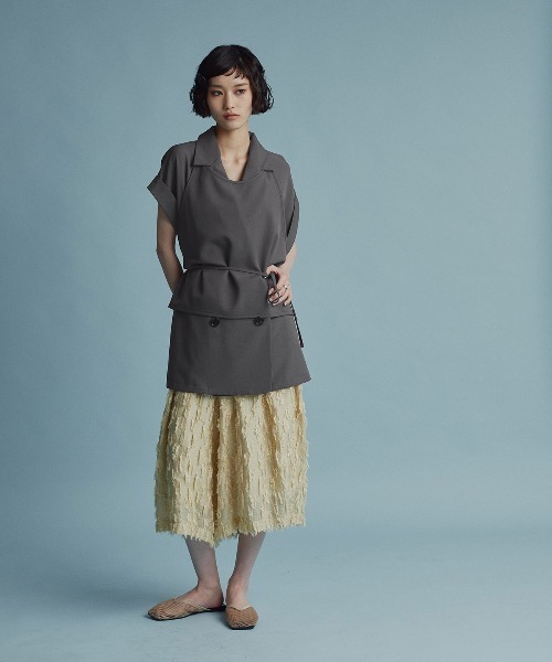 W:Huku(フーク)の「【W:Huku / シルキーサマーツイル】ホルターネック キャミソール / Silky Summer Twill Halter-Neck Camisole(キャミソール・レディース・ブラック/ベージュ/グレー・FREE)」の19枚目の写真