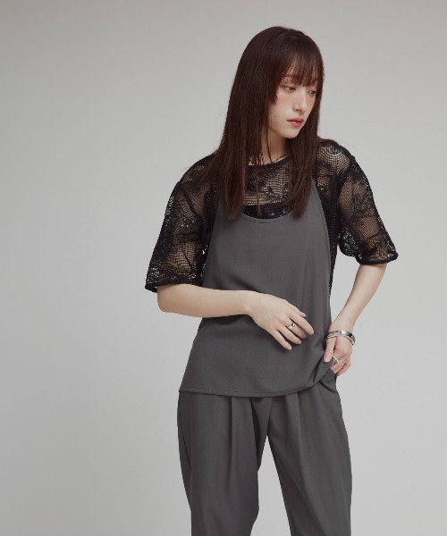 W:Huku(フーク)の「【W:Huku / シルキーサマーツイル】ホルターネック キャミソール / Silky Summer Twill Halter-Neck Camisole(キャミソール・レディース・ブラック/ベージュ/グレー・FREE)」の11枚目の写真