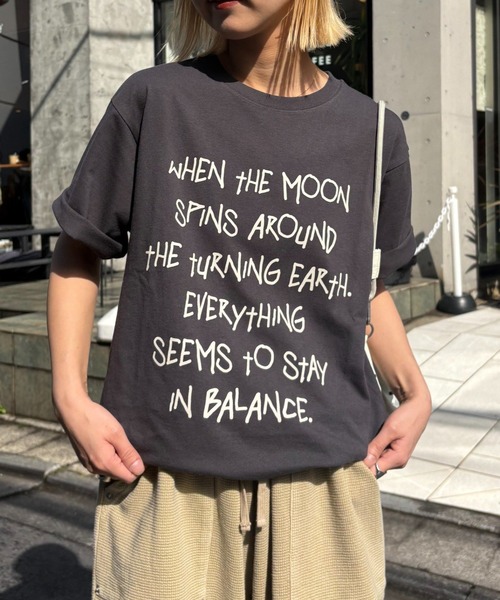CIAOPANIC TYPY(チャオパニックティピー)の「【WEB限定】【UNISEX】手書きメッセージロゴTEE(Tシャツ/カットソー・レディース・ホワイト/グレー/ブラック/ホワイト系その他/ネイビー/ベージュ・MEDIUM/SMALL/LARGE)」の19枚目の写真