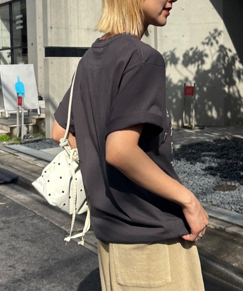 CIAOPANIC TYPY(チャオパニックティピー)の「【WEB限定】手書きメッセージロゴTEE(Tシャツ/カットソー・レディース・ホワイト/グレー/ブラック/ホワイト系その他/ネイビー/ベージュ・MEDIUM/SMALL/LARGE)」の22枚目の写真
