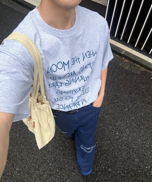 CIAOPANIC TYPY(チャオパニックティピー)の「【WEB限定】手書きメッセージロゴTEE(Tシャツ/カットソー・レディース・ホワイト/グレー/ブラック/ホワイト系その他/ネイビー/ベージュ・MEDIUM/SMALL/LARGE)」の13枚目の写真