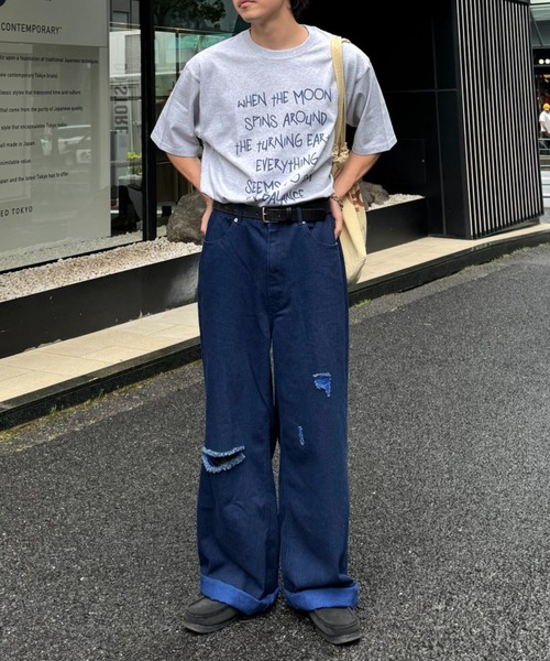CIAOPANIC TYPY(チャオパニックティピー)の「【WEB限定】手書きメッセージロゴTEE(Tシャツ/カットソー・レディース・ホワイト/グレー/ブラック/ホワイト系その他/ネイビー/ベージュ・MEDIUM/SMALL/LARGE)」の10枚目の写真