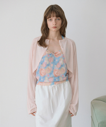 Bolero Knit Cardigan (Light Pink)