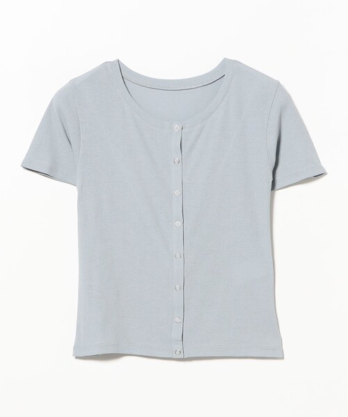Ray BEAMS(レイビームス)の「タンクトップ レイヤード リブ カーディガン(Tシャツ/カットソー・レディース・ライトブルー/ダークブラウン/ブラック・ONE SIZE)」の9枚目の写真