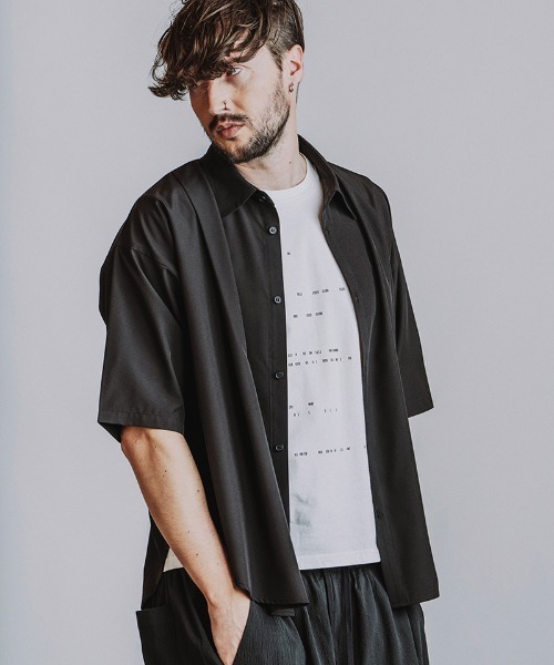 NO ID.(ノーアイディ)の「mt10529- Binary numberプリントT Tシャツ(858006-490T)(Tシャツ/カットソー・メンズ・ブラック/ホワイト・2/1)」の16枚目の写真
