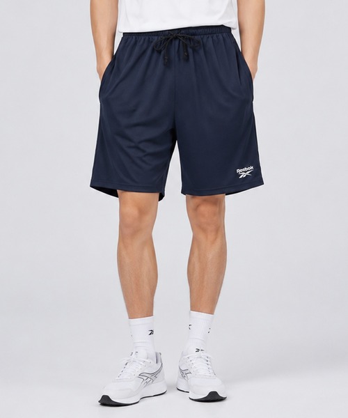 Reebok(リーボック)の「【Reebok リーボック】 メンズハーフパンツ ハニカムメッシュ裏 ドライ 無地(その他パンツ・メンズ・ブラック/ネイビー・L/M/LL)」の2枚目の写真