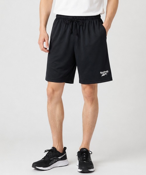 Reebok(リーボック)の「【Reebok リーボック】 メンズハーフパンツ ハニカムメッシュ裏 ドライ 無地(その他パンツ・メンズ・ブラック/ネイビー・L/M/LL)」の1枚目の写真