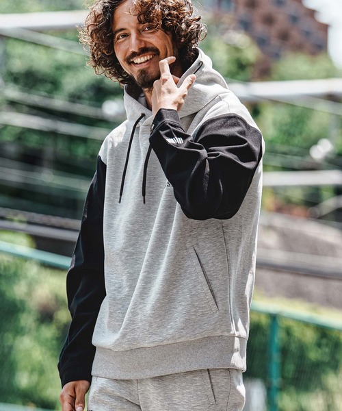 felkod(フィルコッド)の「mpa4151- Scuba×Woven Combo Hoodie フーデッドパーカー(F26A060)(パーカー・メンズ・グレー/ネイビー/ブラック・S/M/L)」の1枚目の写真
