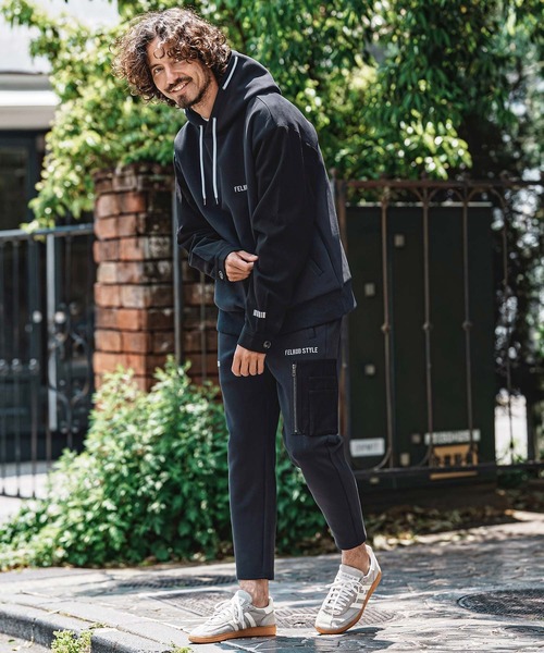 felkod(フィルコッド)の「mpa4151- Scuba×Woven Combo Hoodie フーデッドパーカー(F26A060)(パーカー・メンズ・グレー/ネイビー/ブラック・S/M/L)」の10枚目の写真