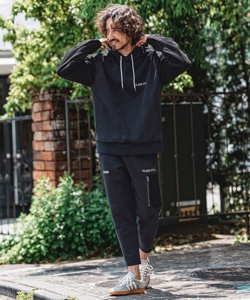 felkod(フィルコッド)の「mpa4151- Scuba×Woven Combo Hoodie フーデッドパーカー(F26A060)(パーカー・メンズ・グレー/ネイビー/ブラック・S/M/L)」の11枚目の写真
